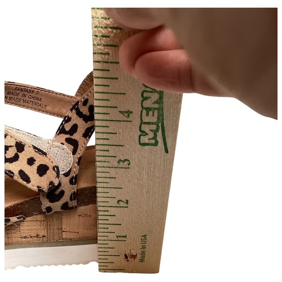 Corkys Leopard Strap Sandals, Size 7 - Picture 7 of 7